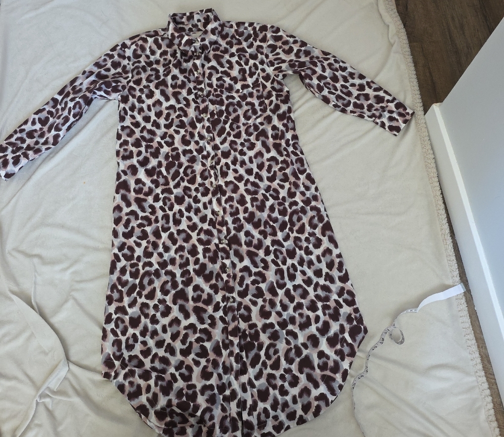 Maeve Brown and White Patterned Dress
